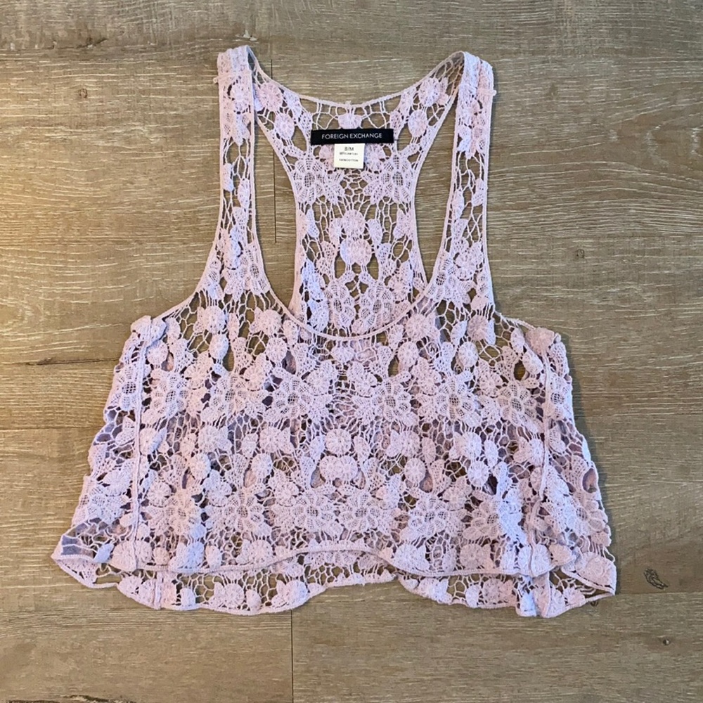 Purple crochet top